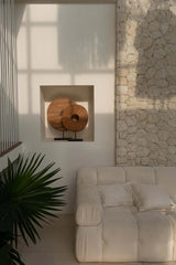 Bazar Bizar Deko-Objekt Default Bazar Bizar Teakholz-Scheibe auf Ständer, M