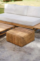 Bazar Bizar Pouf Bazar Bizar Hyazinth Pouf Quadratisch - Natur - M