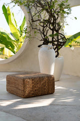 Bazar Bizar Pouf Bazar Bizar Hyazinth Pouf Quadratisch - Natur - M