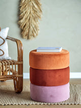 Bloomingville Bloomingville Bilbao Pouf, Orange, Polyester