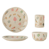 Bloomingville Bloomingville MINI Sweets Geschirr-Set, Natur, Steingut