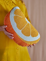 Bloomingville Bloomingville Navelina Kissen, Gelb, Baumwolle