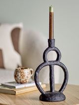 Bloomingville Bloomingville Ramina Kerzenhalter, Schwarz, Polyresin