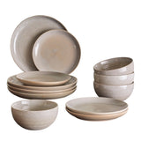 Bloomingville Bloomingville Taupe Geschirr-Set, Grau, Steingut