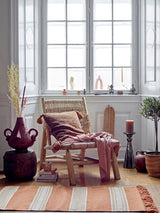 Bloomingville Decke Bloomingville Gamma Decke, Rose, Baumwolle