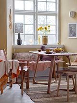 Bloomingville Decke Bloomingville Gamma Decke, Rose, Baumwolle