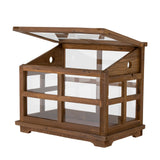 Bloomingville Glaskasten Bloomingville Marti Display-Kasten, Braun, Tannenholz