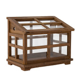 Bloomingville Glaskasten Bloomingville Marti Display-Kasten, Braun, Tannenholz