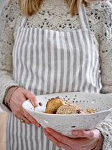 Bloomingville Schale Bloomingville Dalena Schale, Weiß, Steingut