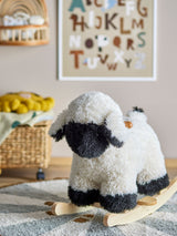 Bloomingville Schaukelspielzeug Bloomingville MINI Dolly Schaukelspielzeug, Schaf, Weiß, Polyester