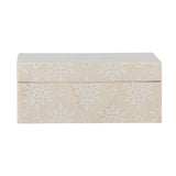 Bloomingville Weihnachtsdekoration Bloomingville Cheri Box mit Deckel, Natur, Harz