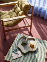 Hübsch Dekotablett Hübsch Pond Tablett Sandfarben