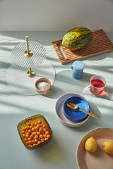 Hübsch Etagere Hübsch Ripple Etagere Gefrostet/Messingfarben