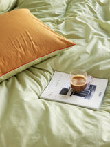 Hübsch Hübsch Aki Bettwäsche 80/220 Orange/Grün