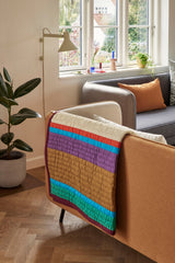 Hübsch Hübsch Pavilion Decke Block Burgundy/ Multifarben