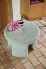 Hübsch Hübsch Rocco Pouf Hellgrün