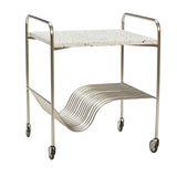 Hübsch Hübsch Wave Servierwagen Terrazzo/Nickel