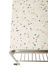 Hübsch Hübsch Wave Servierwagen Terrazzo/Nickel