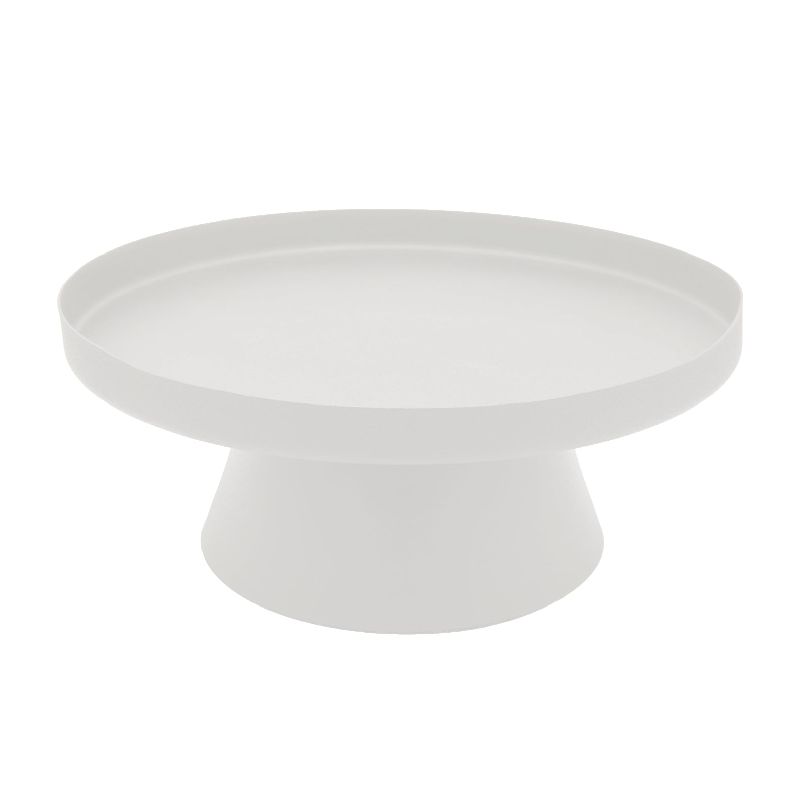 LaLe Living Ständer mit Dekotablett Enisa in Weiß, Ø 26 cm
