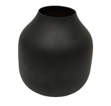 LaLe Living Vase Schwarz LaLe Living Vase "Basit" aus Eisen Schwarz, klein Ø8x10cm