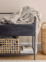 Bloomingville Bank Bloomingville Abelone Bank, Schwarz, Mango