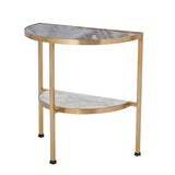 Bloomingville Beistelltisch Bloomingville Clint Beistelltisch, Grau, Marmor