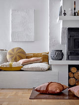 Bloomingville Bloomingville Cea Kissen, Gelb, Baumwolle