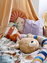 Bloomingville Kissen Bloomingville MINI Kita Kissen, Violett, Baumwolle