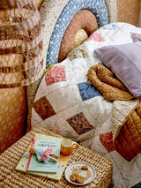 Bloomingville Kissen Bloomingville MINI Kita Kissen, Violett, Baumwolle