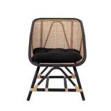 Bloomingville Lounge Sessel Bloomingville Loue Loungesessel, Schwarz, Rattan