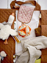 Bloomingville Wickelauflage Bloomingville MINI Thanne Wickelauflage, Braun, Baumwolle