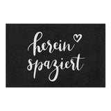 Eulenschnitt Fußmatte Eulenschnitt Fußmatte Hereinspaziert in Schwarz, 45 x 75 cm