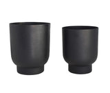 LaLe Living Blumentopf LaLe Living Blumentopf 2er Set Ayaz in Schwarz, Ø13/15 cm