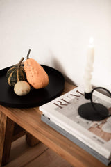 LaLe Living Dekotablett LaLe Living Dekotablett Levi rund aus Eisen in Schwarz, Ø34 cm