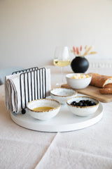 LaLe Living Dekotablett LaLe Living Dekotablett Levi rund aus Eisen in Weiß, Ø34 cm