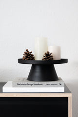 LaLe Living Dekotablett LaLe Living Ständer mit Dekotablett Enisa in Schwarz, Ø 26 cm