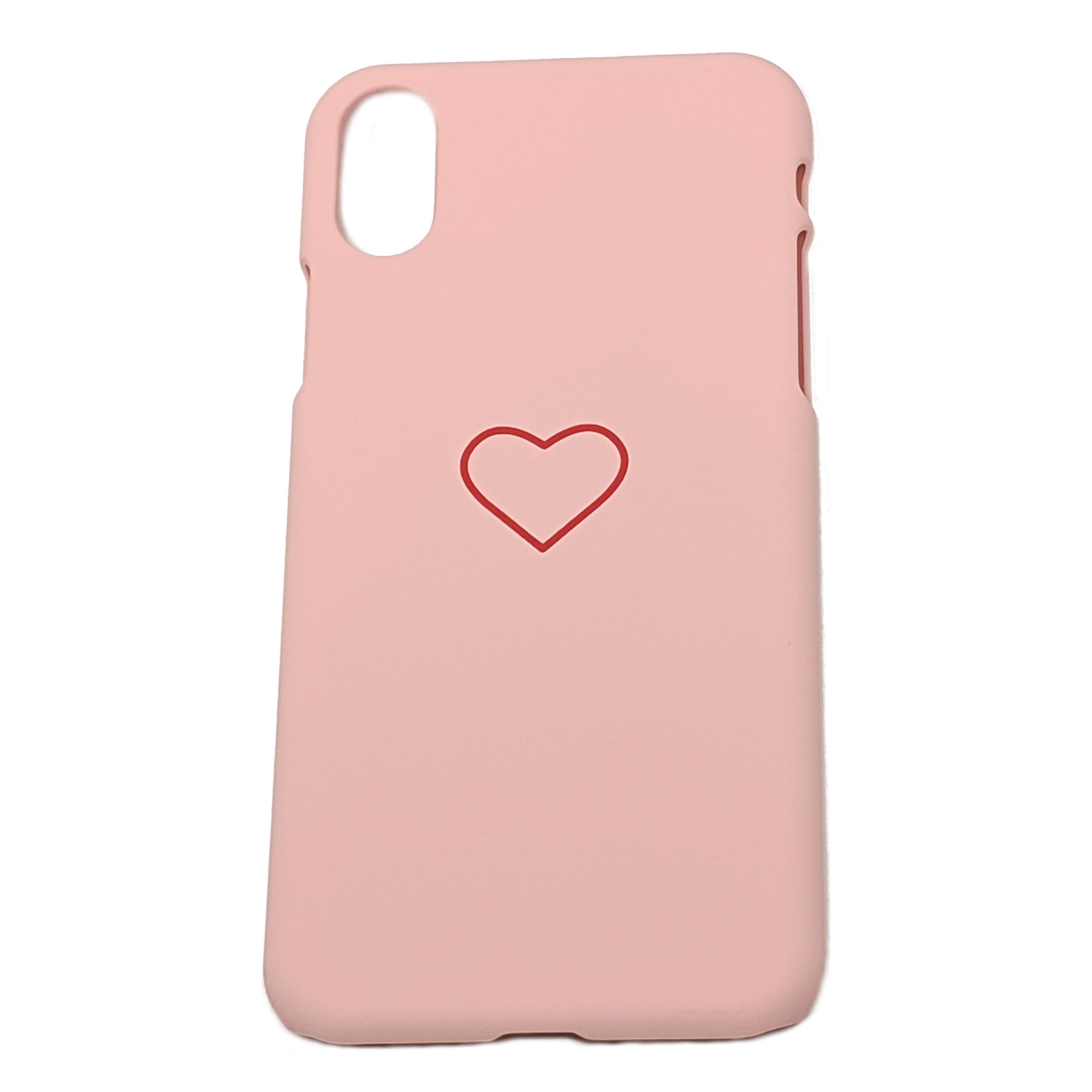 LaLe Living Handyhülle Herz Motiv in Rosa, Apple iPhone XS/X