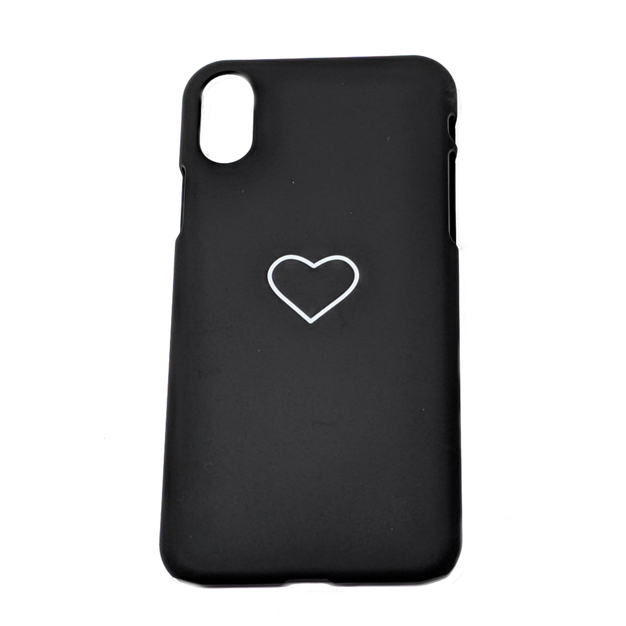 LaLe Living Handyhülle Herz Motiv in Schwarz, Apple iPhone XS/X