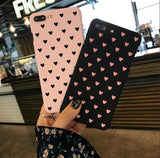 LaLe Living Handyhülle Herzen Motiv in Schwarz, Apple iPhone XS/X