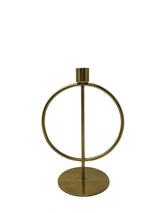LaLe Living Kerzenständer "Halka" aus Eisen in Gold, 15,5x22cm