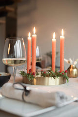 LaLe Living Kerzenständer LaLe Living Ring-Kerzenständer "Onyx" aus Eisen in Schwarz matt, Ø25x4cm