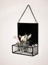 LaLe Living Spiegel LaLe Living Wandspiegel Dilan aus Eisen in Schwarz matt, 20 x 25 cm