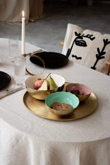 LaLe Living Deko-Tablett "Tepsi" aus Aluminium, Ø37cm