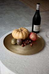 LaLe Living Deko-Tablett "Tepsi" aus Aluminium, Ø37cm