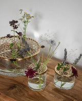 LaLe Living Vase LaLe Living Vase Buket 2er-Set aus Eisen und Glas,  Ø6cm H:8cm
