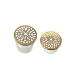 LaLe Living Vase LaLe Living Vase Buket 2er-Set aus Eisen und Glas,  Ø6cm H:8cm