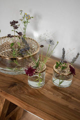 LaLe Living Vase Buket Ikebana aus Eisen und Glas, Ø20,5 cm H:7cm