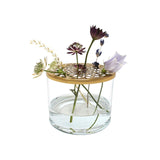LaLe Living Vase Buket Ikebana aus Eisen und Glas, Ø8cm H:6cm