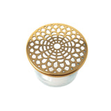 LaLe Living Vase Buket Ikebana aus Eisen und Glas, Ø8cm H:6cm