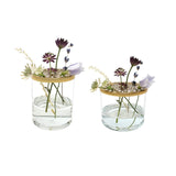 LaLe Living Vase LaLe Living Vase Buket Set aus Eisen und Glas,  Ø6cm H:8cm